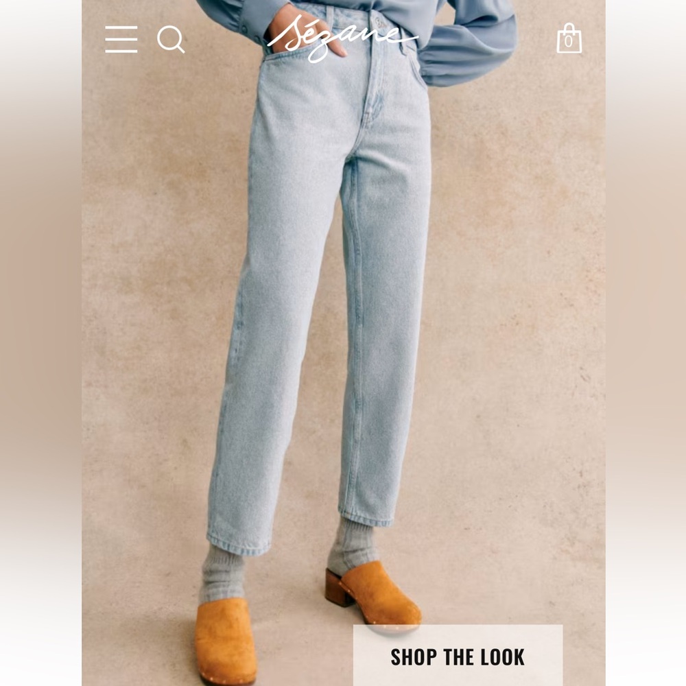 Sezane Light Blue Women Jeans